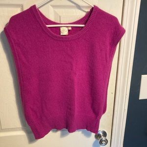Vintage magenta sweater vest - L